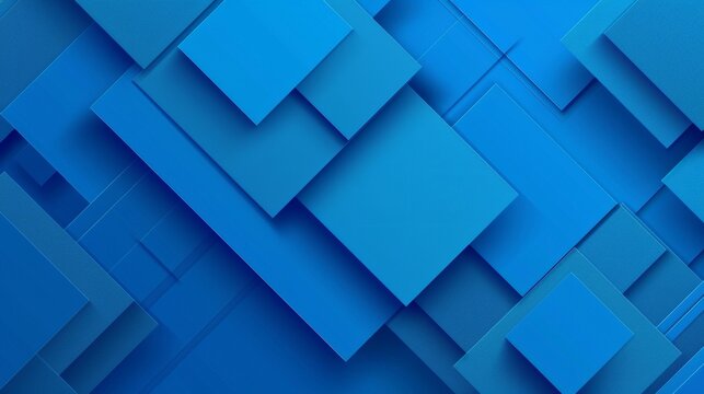 Blue background with abstract box rectangle geometric shapes modern element for banner, presentation design and flyer