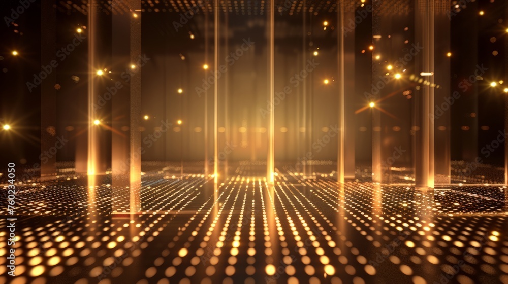 Poster elegant futuristic light and reflection with grid line background