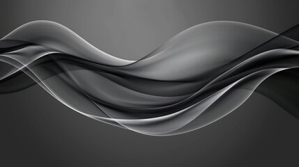 Elegant abstract smooth swoosh speed gray wave modern stream background - obrazy, fototapety, plakaty