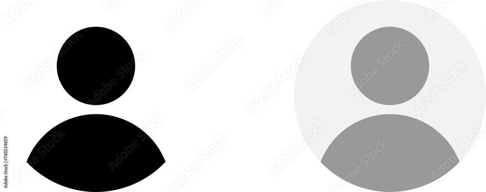 Poster generic anonymous social media web user account profile avatar image symbol icon set. vector image.