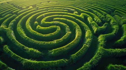 green labyrinth or maze