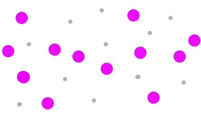 Movement of colored dots, circles of different sizes or imitation of atoms. This holiday screensaver can be useful as a background in an entertainment show.