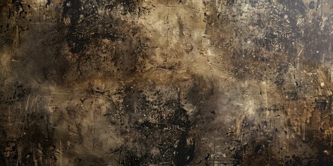 Abstract grunge background with a distressed, textured brown and black surface. - obrazy, fototapety, plakaty