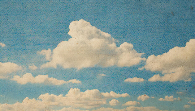 Vintage illustration blue sky background