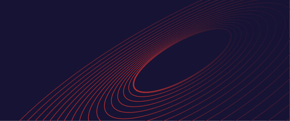 vibrant red gradient ellipse stripes, minimal futuristic vibrant stripes with large copy space for background, banner, cover, graphic