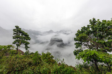 Machu Picchu's Mystical Cloudy Views