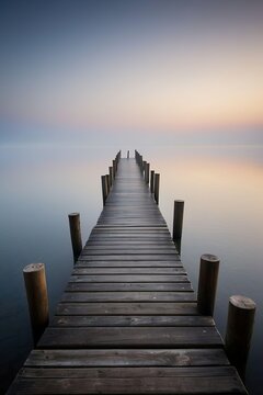 Ein See mit einem steck 