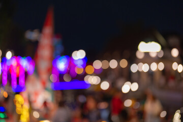 Abstract bokeh blurry background for lighting festive celebration concept. illumination