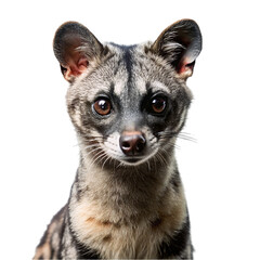 Portrait of civet. isolated on transparent background.