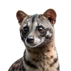 Obraz premium Portrait of civet. isolated on transparent background.