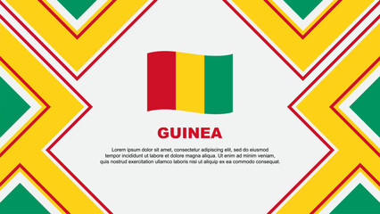 Guinea Flag Abstract Background Design Template. Guinea Independence Day Banner Wallpaper Vector Illustration. Guinea Vector