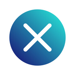 Obraz premium close gradient icon