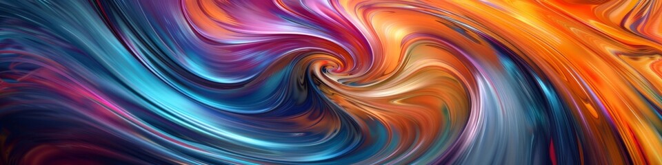 Obraz premium Colorful digital swirls forming an abstract canvas.