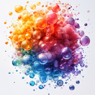 Colorful Bubbles, Vibrant and Playful