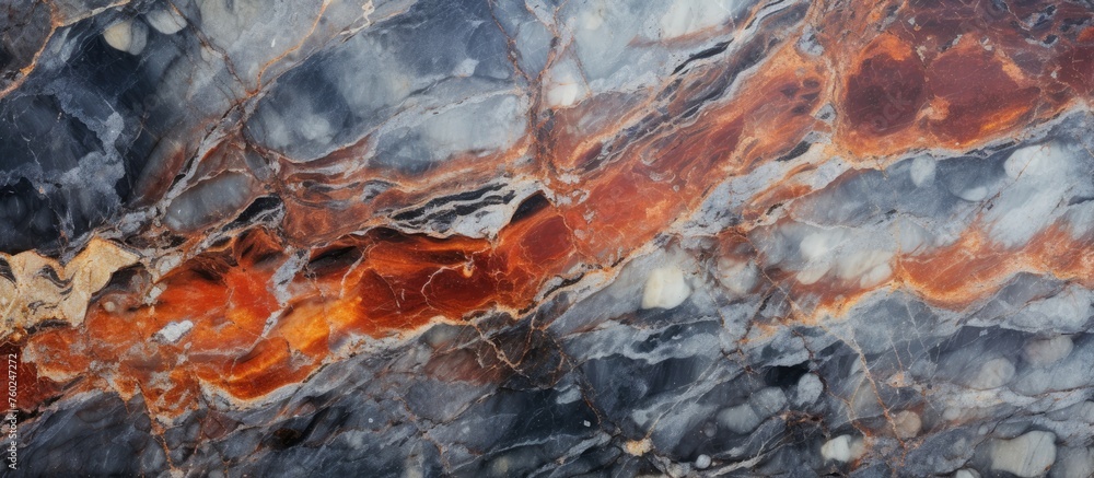 Poster a detailed closeup image of a rock with a marble texture, showcasing the intricate natural patterns 