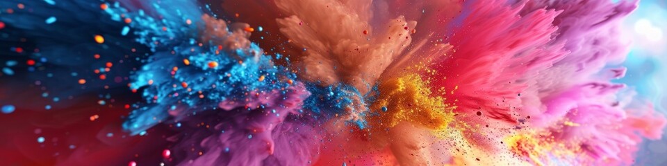Digital art explosion featuring vibrant colors.