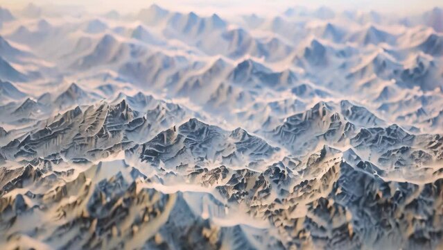 winter landscape. 4k video animation
