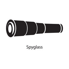 Spyglass icon. vector flat trendy style illustration on white background..eps