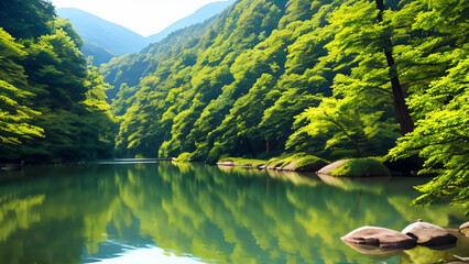 lake in the mountains