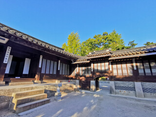 SEOUL, SOUTH KOREA - OCTOBER 25, 2022: Traditional building of Unhyeongung palace used as a royal residence for Heungseon Daewongun prince regent during Joseon Dynasty.