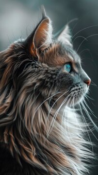 cat curly hair, Beautiful long haired cat