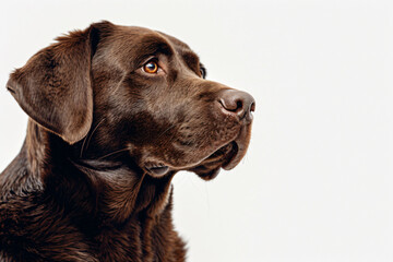 a brown dog with a white background