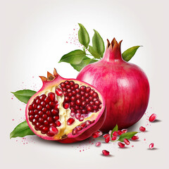 Pomegranate manipulation_red pomegranate manipulation, fruit manipulation,