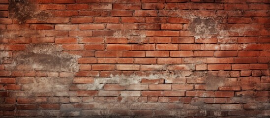 A detailed closeup of a brown brick wall showcasing the intricate brickwork, tints and shades of peach hues. An artful fusion of building materials creating a composite masterpiece