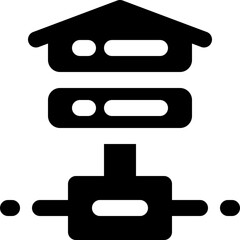 house server icon. vector glyph icon for your website, mobile, presentation, and logo design.