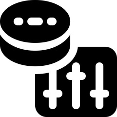 database setting icon. vector glyph icon for your website, mobile, presentation, and logo design.