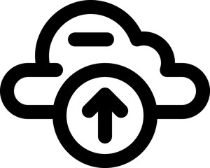cloud download icon. vector line icon for your website, mobile, presentation, and logo design.