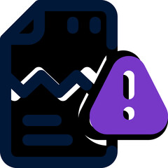 corrupt file icon. vector dual tone icon for your website, mobile, presentation, and logo design.