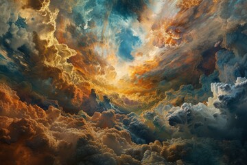 Obraz na płótnie Canvas Creation of heaven and earth great art. Generative AI