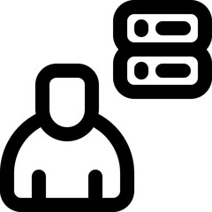 admin server icon. vector line icon for your website, mobile, presentation, and logo design.