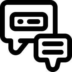 chat server icon. vector line icon for your website, mobile, presentation, and logo design.