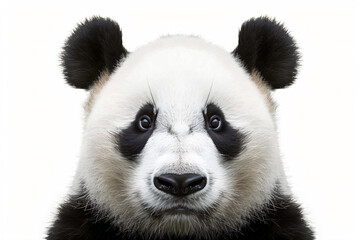 a panda bear with a white background