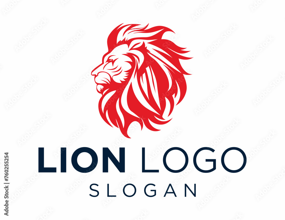 Poster logo about lion on a white background. created using the coreldraw application.