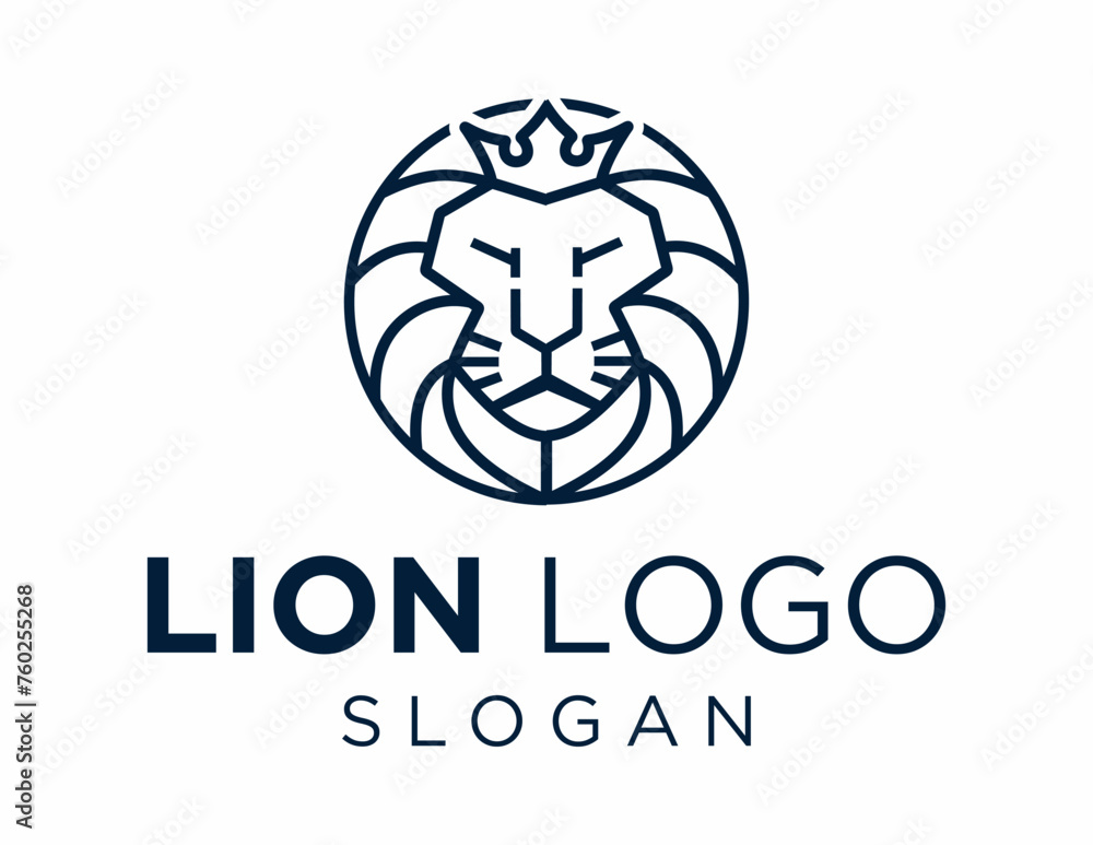 Poster logo about lion on a white background. created using the coreldraw application.