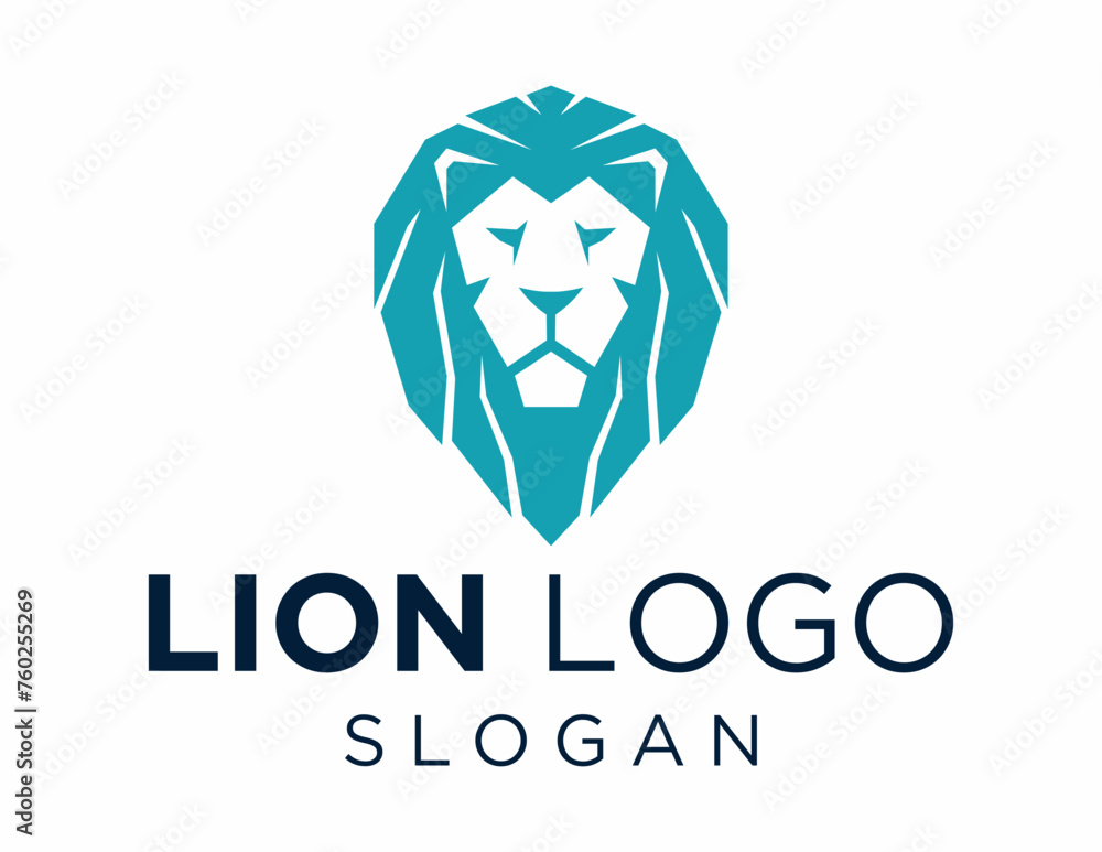Poster logo about lion on a white background. created using the coreldraw application.