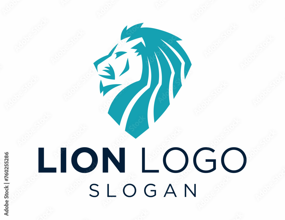 Poster logo about lion on a white background. created using the coreldraw application.