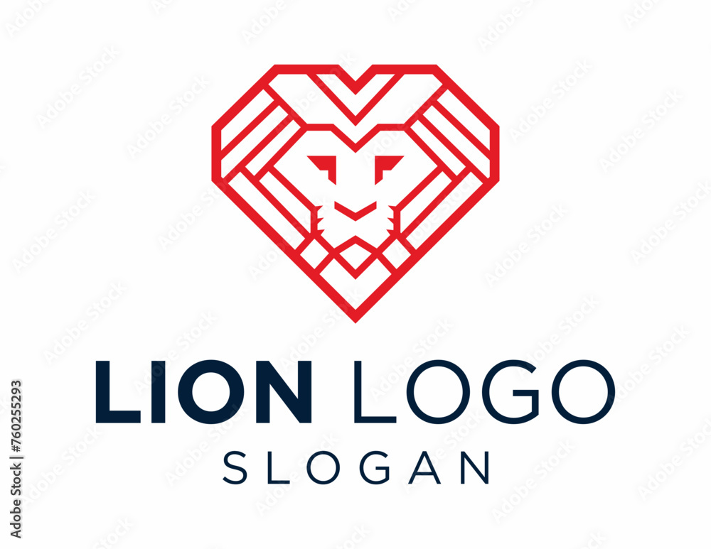 Aufkleber logo about lion on a white background. created using the coreldraw application.