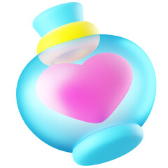 3D Icon Love Potion Illustration