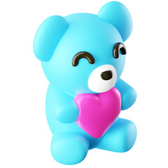 3D Icon Teddy Bear Illustration