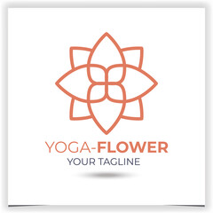 Vector yoga logo design template