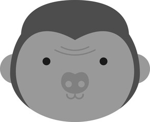 Gorilla head illustration