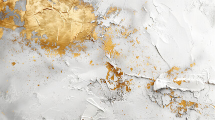 Abstract Background with Cracked Paint and Gold Leaf