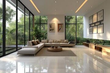 Modern living room - minimal and clean