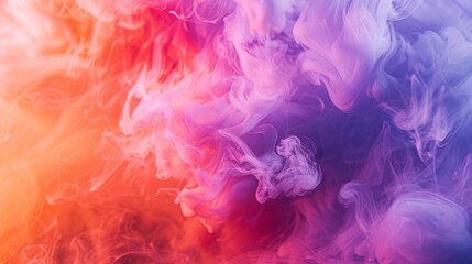 Whimsical and ethereal,  colorful smoke dances and twists in a surreal and captivating display.