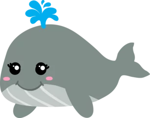 Fototapeten cute whale cartoon, sea, animal © titima157