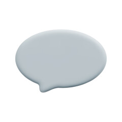 3d vector gray bubble icon. Isolated on white background. 3d social media communication concept. Cartoon minimal style. 3d gray conversation icon vector render illustration.